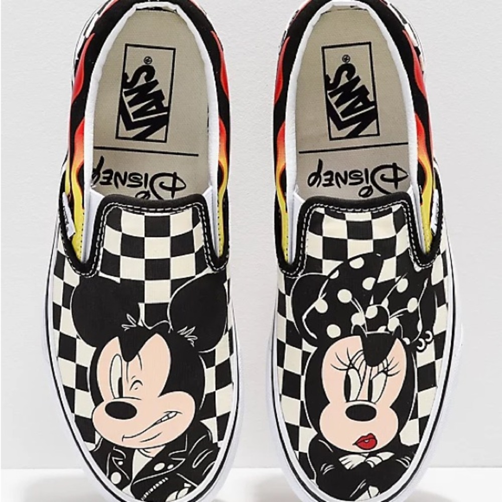 Minnie and Mickey Vans Slip-Ons